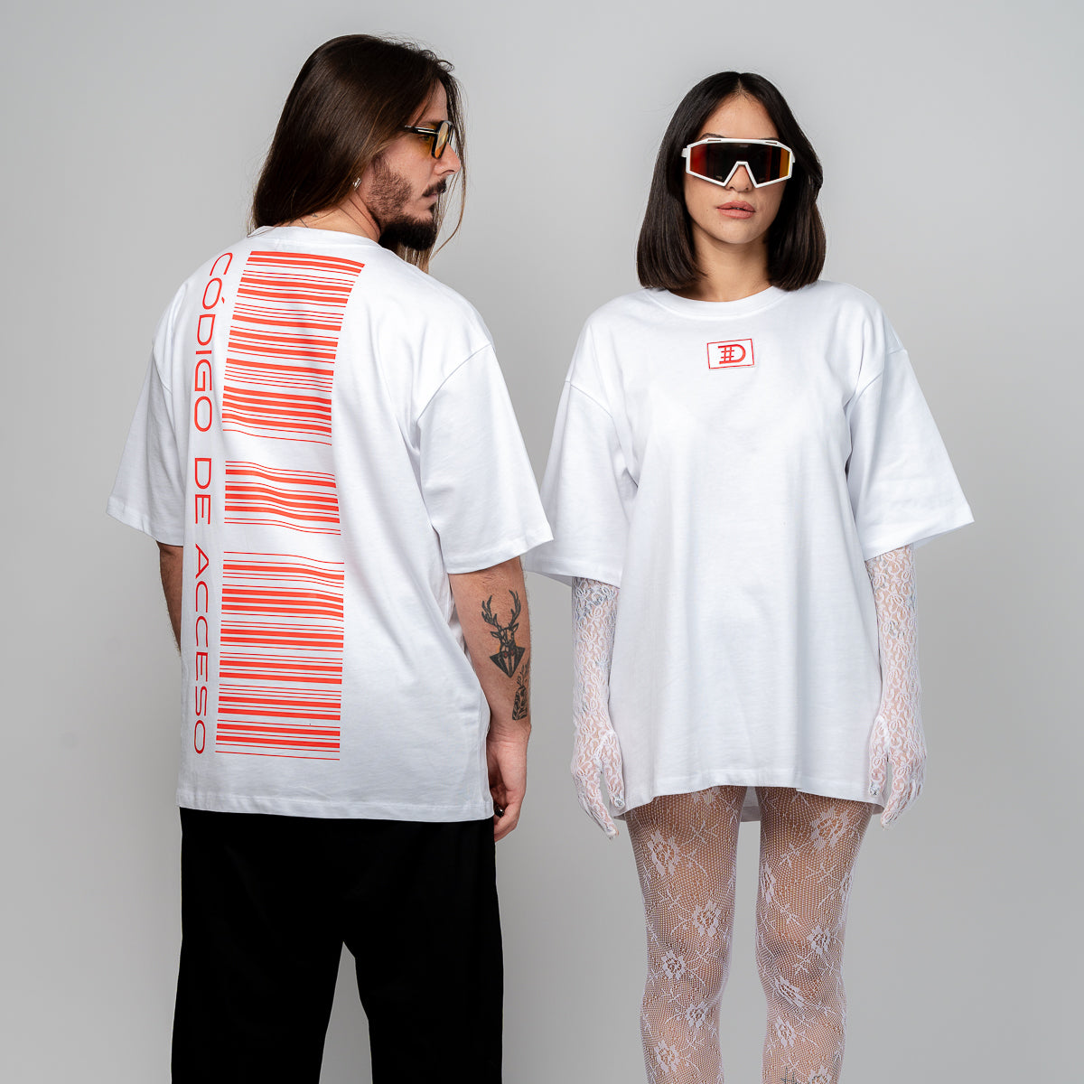 חולצת אוברסייז דואט לבנה