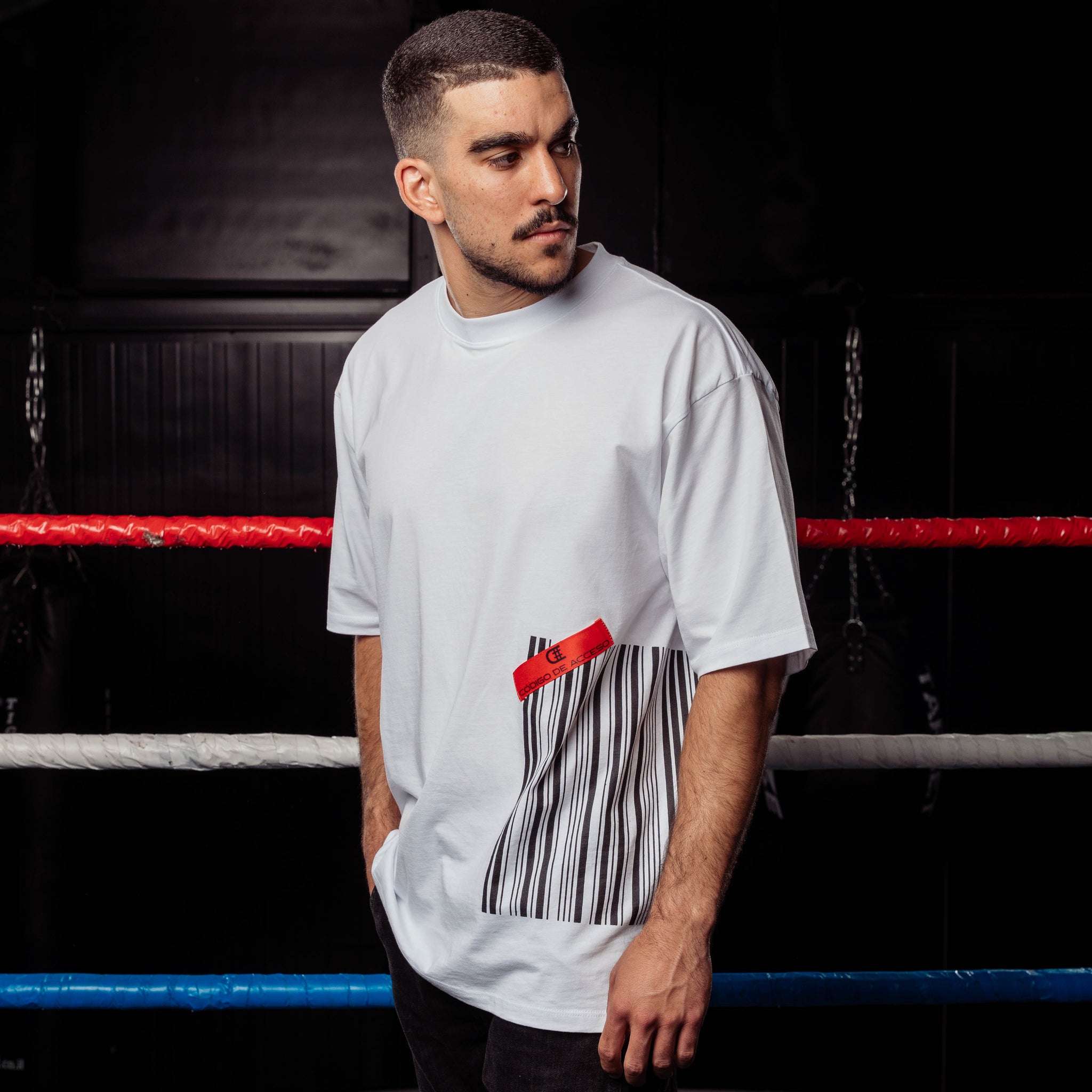 Side barcode white